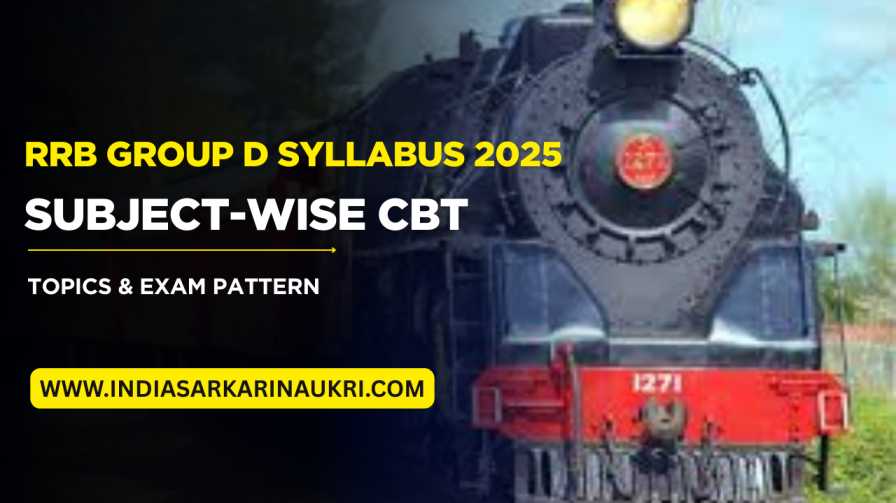 RRB Group D Syllabus 2025 – Subject-wise CBT Topics & Exam Pattern